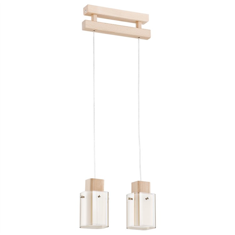 ANABELL DREWNIANA 2xE14 Alfa Lampa Wisząca