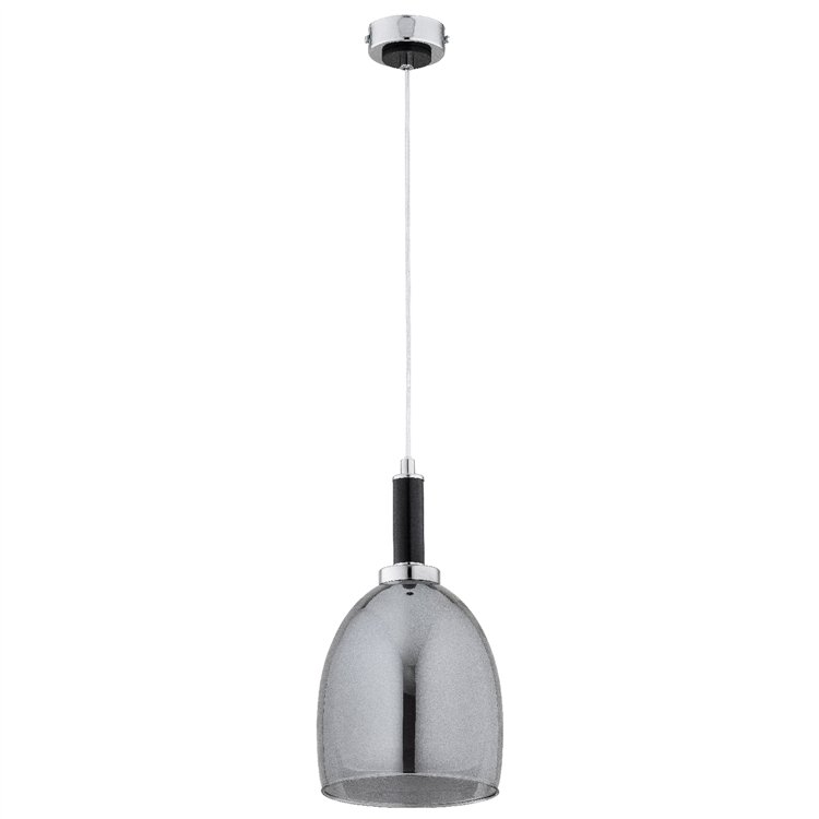 LISSY CZARNA & CHROM 1xE27 Alfa Lampa Wisząca