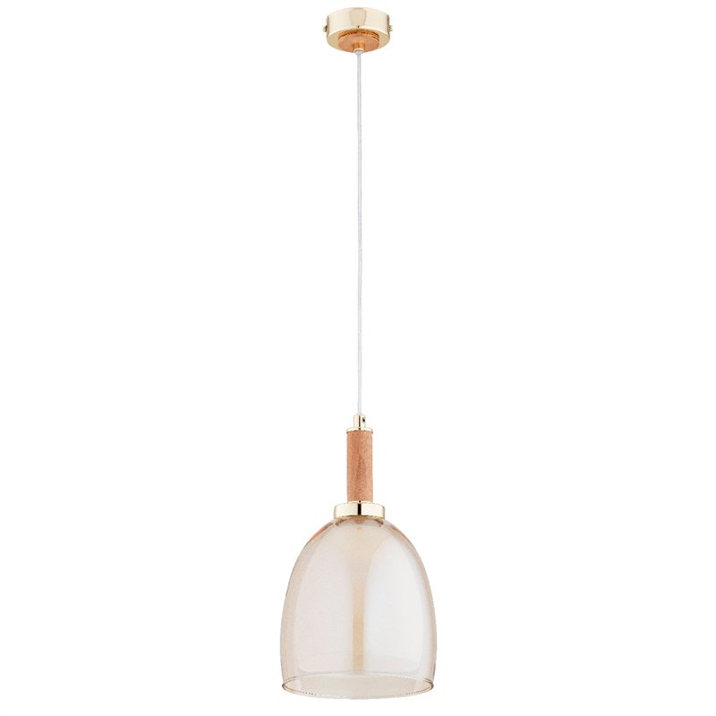 LISSY DREWNIANA & ZŁOTA 1xE27 Alfa Lampa Wisząca LISSY DREWNIANA & ZŁOTA 1xE27 Alfa Lampa Wisząca