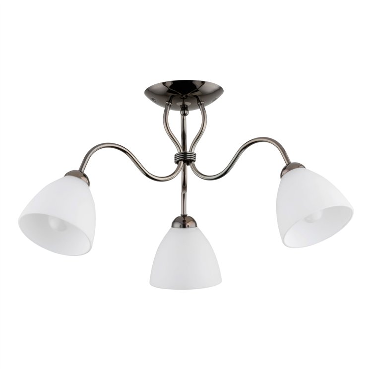 ARIEL CZARNY CHROM 3xE27 Alfa Lampa Sufitowa