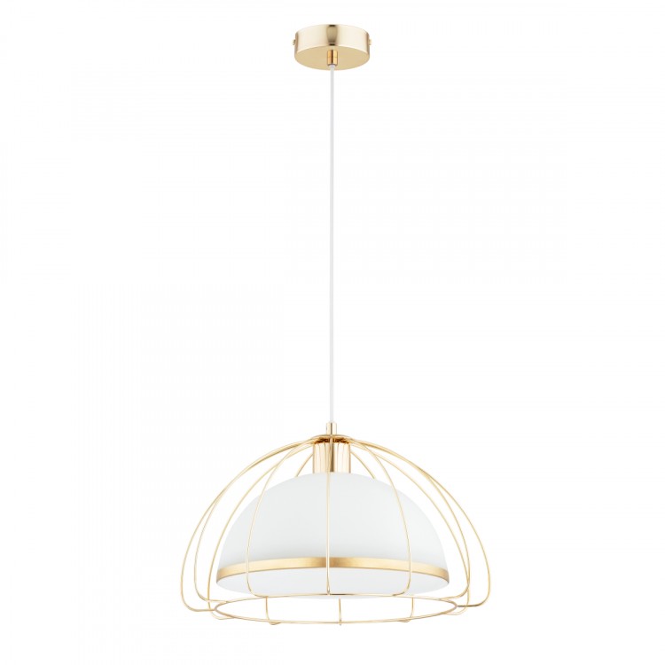 NERSY ZŁOTA & BIAŁA 1xE27 Alfa Lampa Wisząca 61347