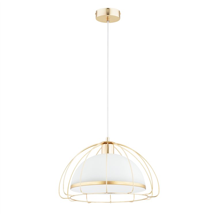NERSY ZŁOTA & BIAŁA 1xE27 Alfa Lampa Wisząca