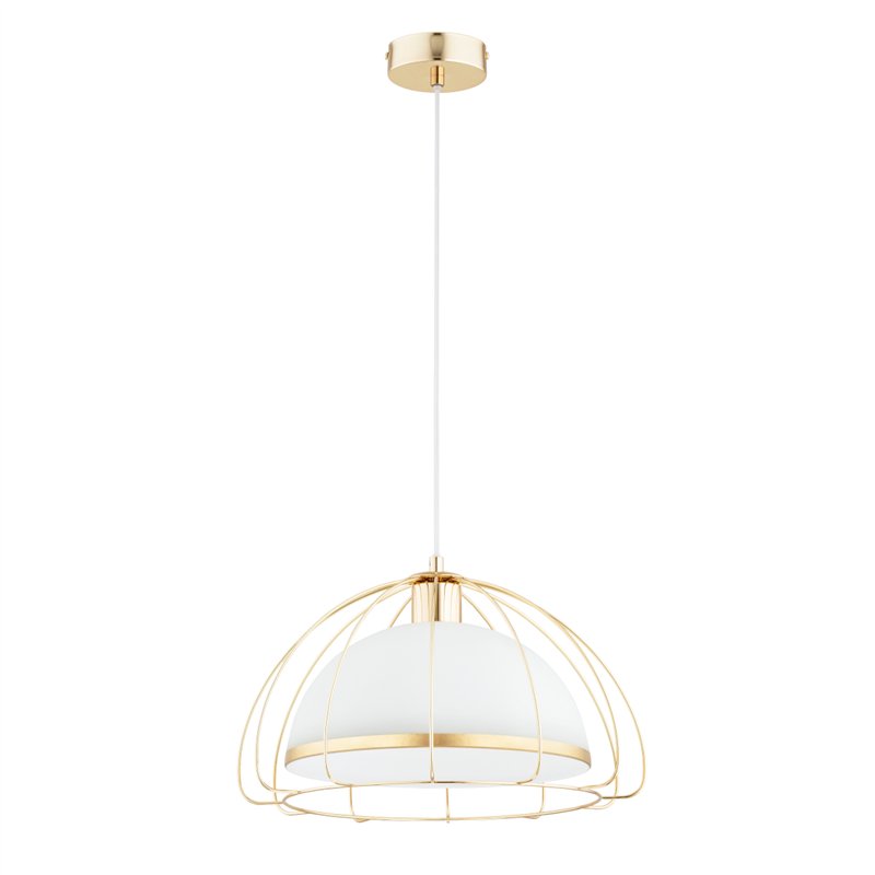 NERSY ZŁOTA & BIAŁA 1xE27 Alfa Lampa Wisząca NERSY ZŁOTA & BIAŁA 1xE27 Alfa Lampa Wisząca