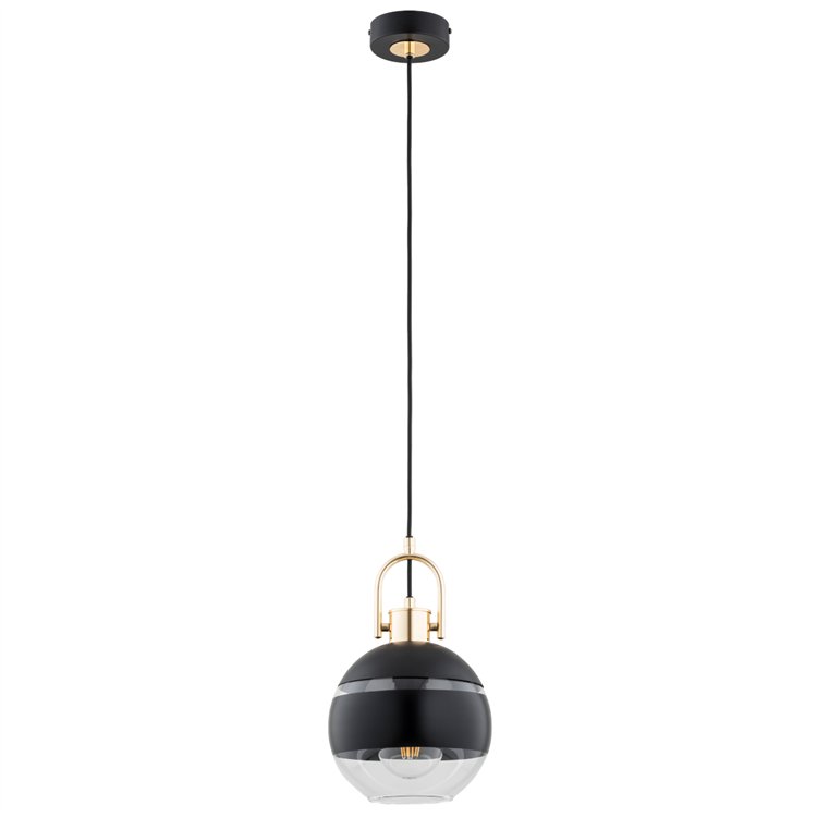 DEROL CZARNA & ZŁOTA 1xE14 Alfa Lampa Wisząca