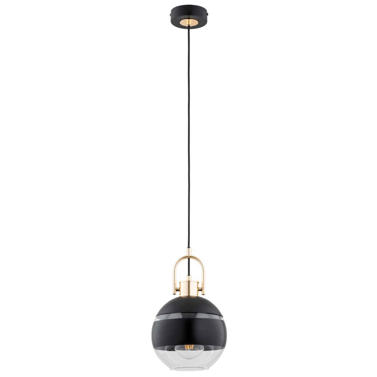 DEROL CZARNA & ZŁOTA 1xE14 Alfa Lampa Wisząca DEROL CZARNA & ZŁOTA 1xE14 Alfa Lampa Wisząca
