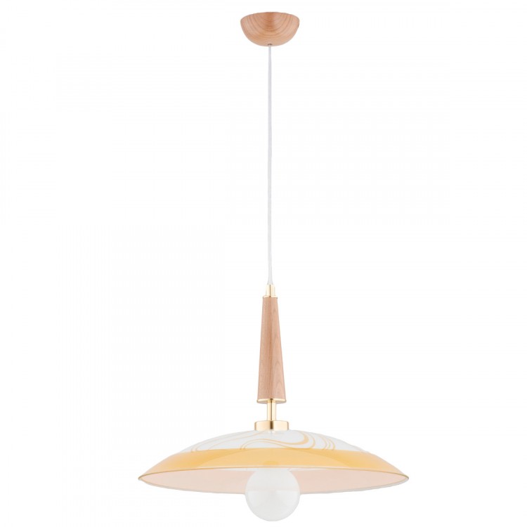 FIGA DREWNIANA 1xE27 Alfa Lampa Wisząca 60936