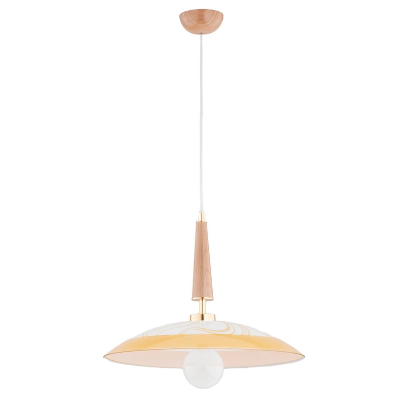 FIGA DREWNIANA 1xE27 Alfa Lampa Wisząca FIGA DREWNIANA 1xE27 Alfa Lampa Wisząca
