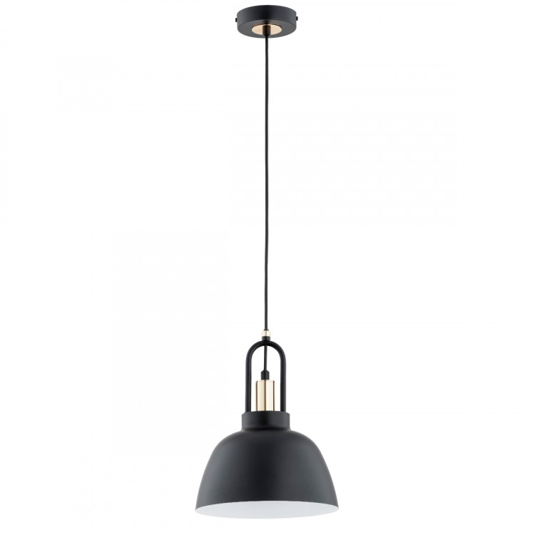 MIRAVE CZARNO-ZŁOTA 1xE27 Alfa Lampa Wisząca 61310