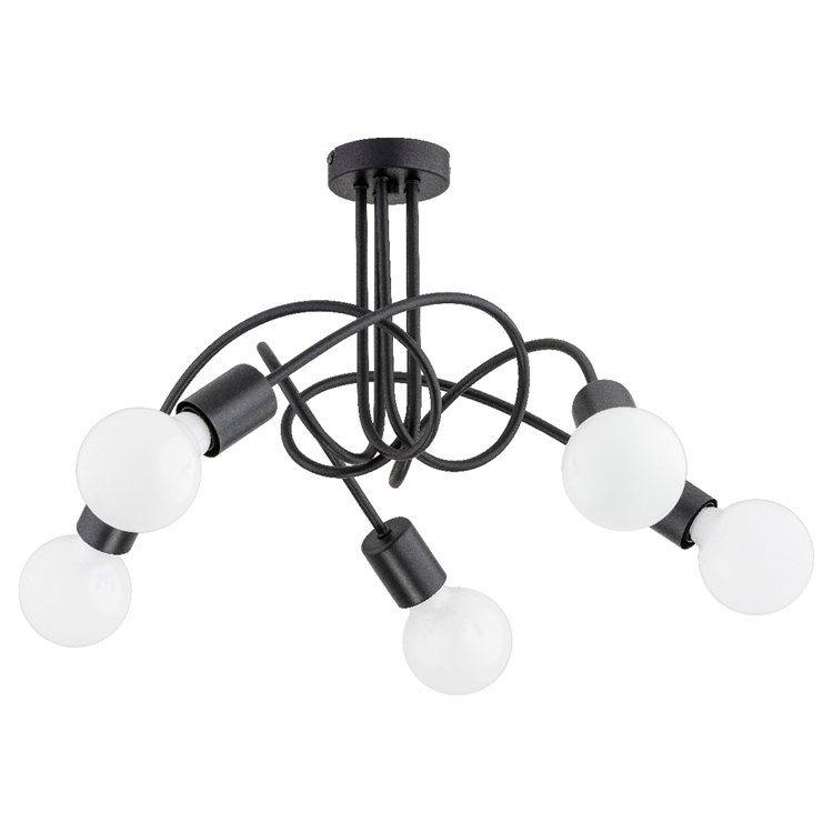 LUPO CZARNA 5xE27 Alfa Lampa Sufitowa