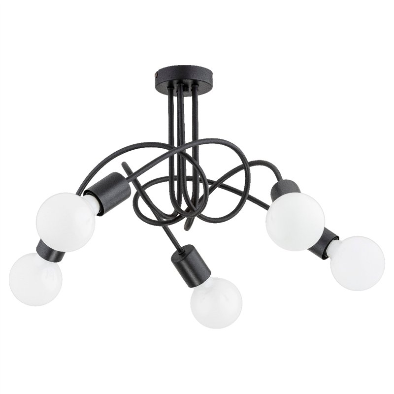 LUPO CZARNA 5xE27 Alfa Lampa Sufitowa LUPO CZARNA 5xE27 Alfa Lampa Sufitowa