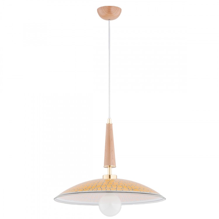 COMBO DREWNIANA 1xE27 Alfa Lampa Wisząca 60932