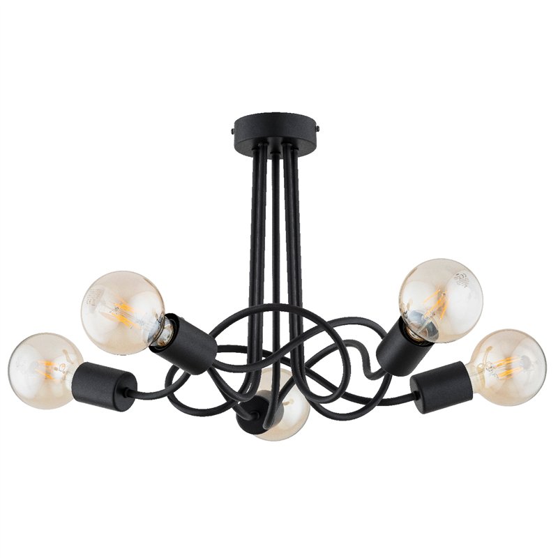 WINGO CZARNA 5xE27 Alfa Lampa Sufitowa WINGO CZARNA 5xE27 Alfa Lampa Sufitowa