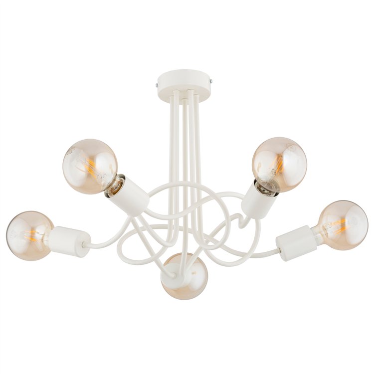 WINGO KREMOWA 5xE27 Alfa Lampa Sufitowa