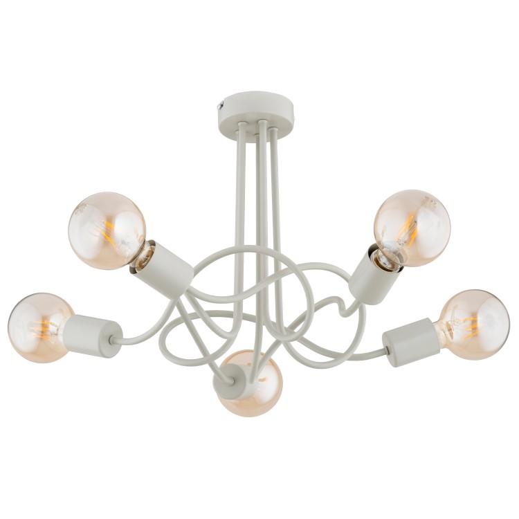 WINGO SZARA 5xE27 Alfa Lampa Sufitowa 63305