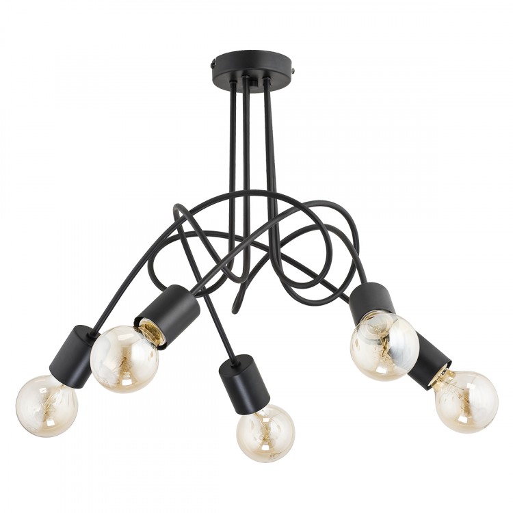TANGO CZARNA 5xE27 Alfa Lampa Sufitowa 23175
