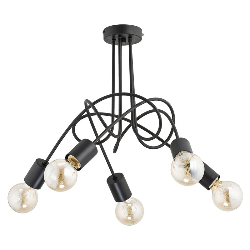 TANGO CZARNA 5xE27 Alfa Lampa Sufitowa TANGO CZARNA 5xE27 Alfa Lampa Sufitowa