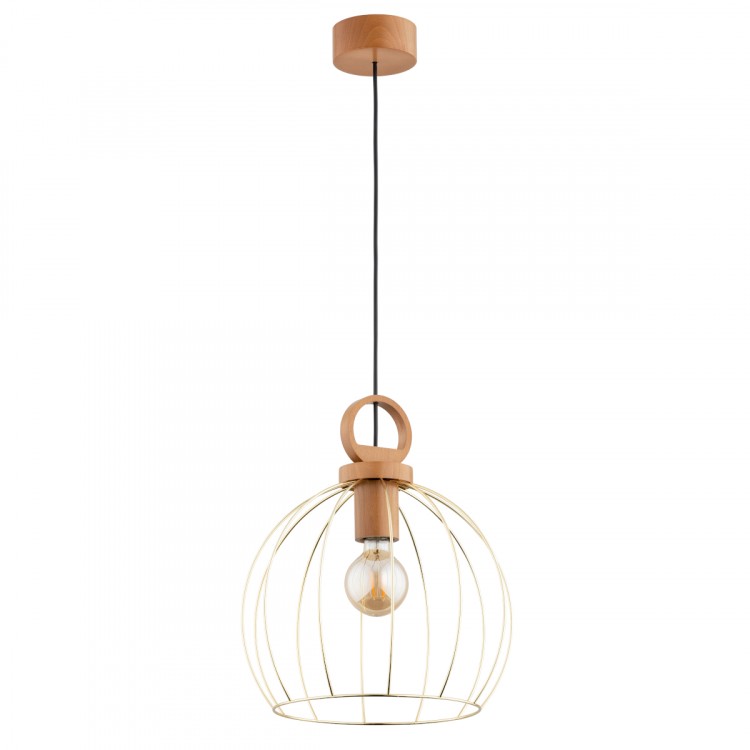 AVATAR DREWNIANA 1xE27 Alfa Lampa Wisząca 61176