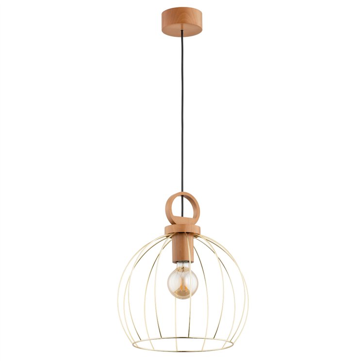 AVATAR DREWNIANA 1xE27 Alfa Lampa Wisząca