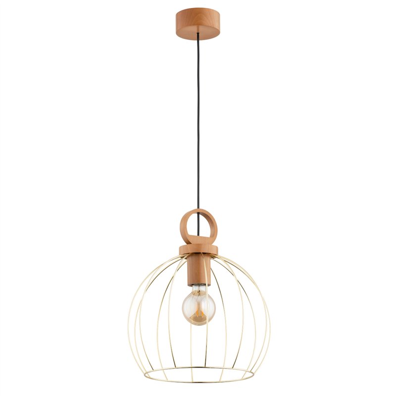 AVATAR DREWNIANA 1xE27 Alfa Lampa Wisząca AVATAR DREWNIANA 1xE27 Alfa Lampa Wisząca
