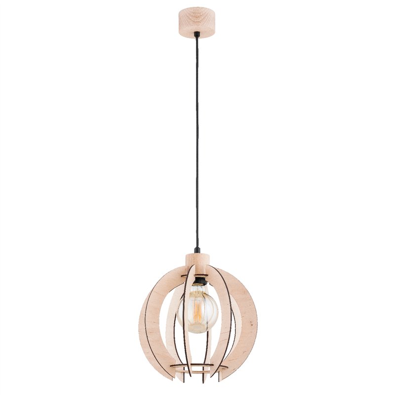 ISKRA DREWNIANA 1xE27 Alfa Lampa Wisząca ISKRA DREWNIANA 1xE27 Alfa Lampa Wisząca