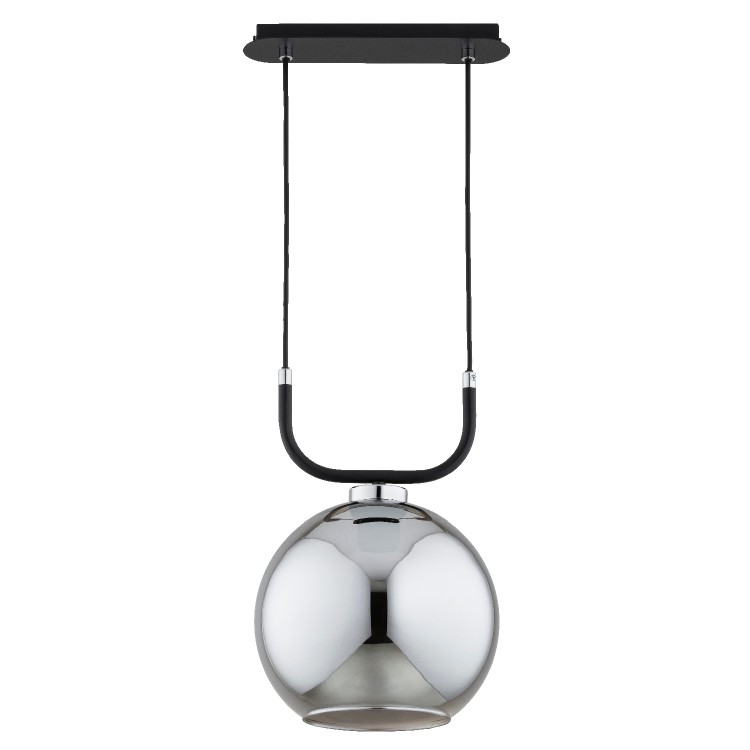 BINARY CZARNA & CHROM 1xE27 Alfa Lampa Wisząca 61423