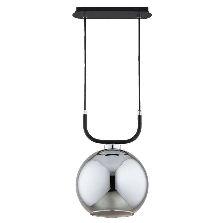 BINARY CZARNA & CHROM 1xE27 Alfa Lampa Wisząca