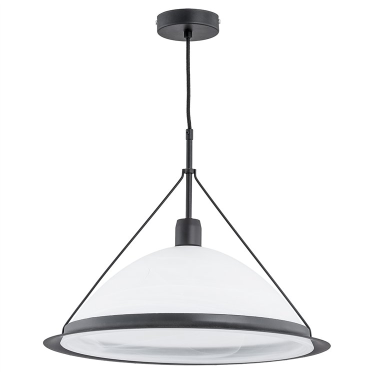WASA BIAŁO-CZARNA 1xE27 Alfa Lampa Wisząca