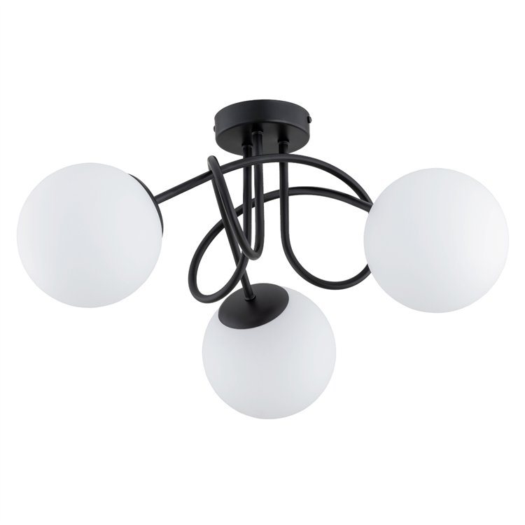 BANKO CZARNO-BIAŁA 3xE14 Alfa Lampa Sufitowa