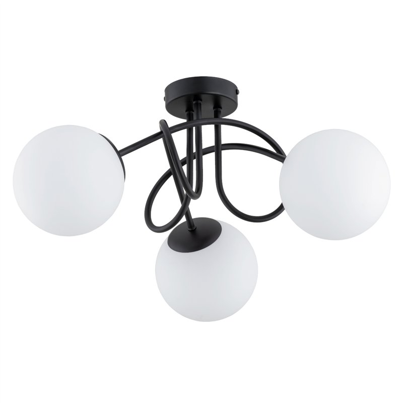 BANKO CZARNO-BIAŁA 3xE14 Alfa Lampa Sufitowa BANKO CZARNO-BIAŁA 3xE14 Alfa Lampa Sufitowa