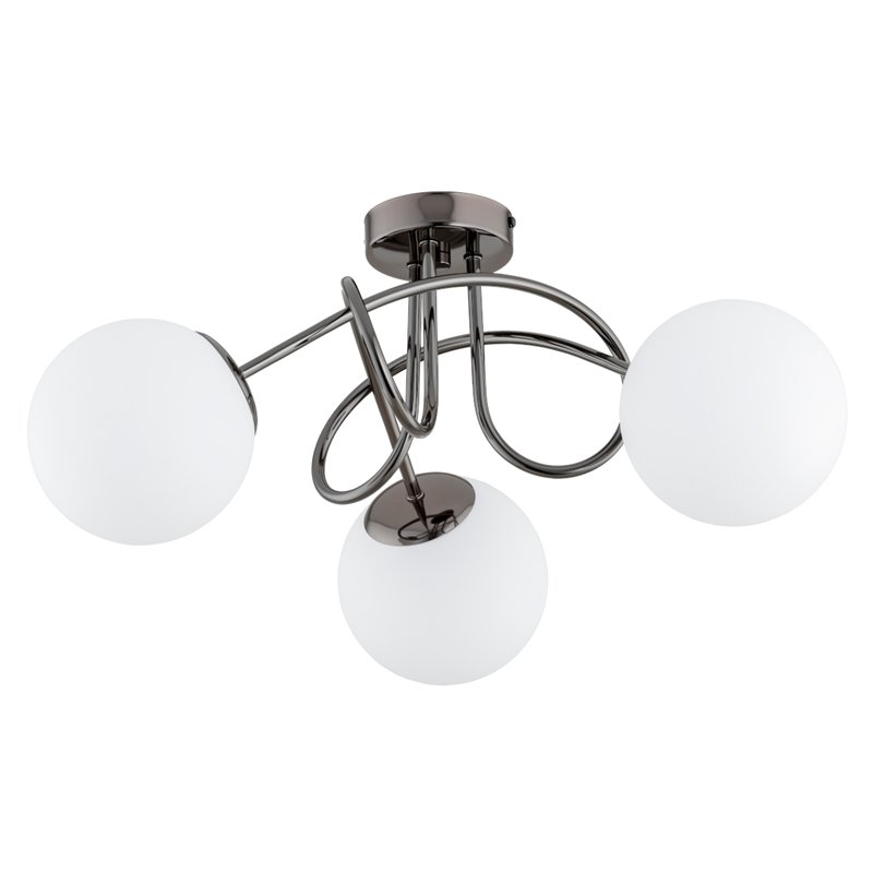 BANKO CZARNY CHROM 3xE14 Alfa Lampa Sufitowa BANKO CZARNY CHROM 3xE14 Alfa Lampa Sufitowa