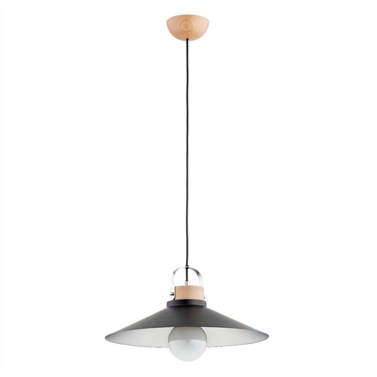 MILANO DREWNIANA 1xE27 Alfa Lampa Wisząca