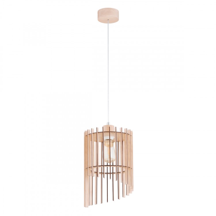 SOLANA DREWNIANA 1xE27 Alfa Lampa Wisząca 61368