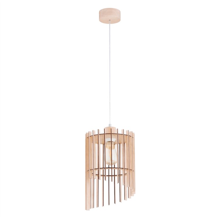 SOLANA DREWNIANA 1xE27 Alfa Lampa Wisząca