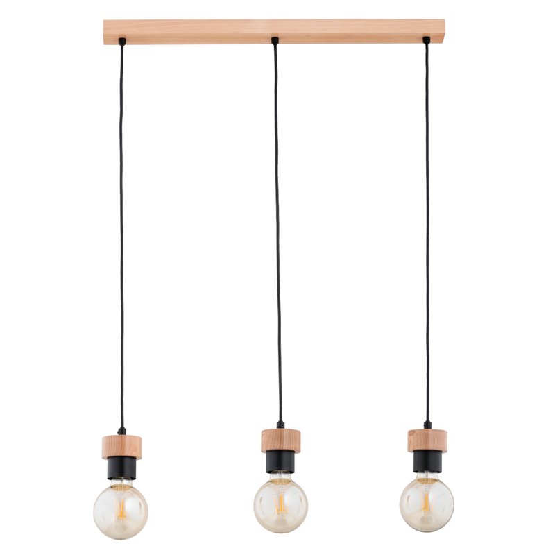 ZELIA DREWNIANA 3xE27 Alfa Lampa Wisząca ZELIA DREWNIANA 3xE27 Alfa Lampa Wisząca