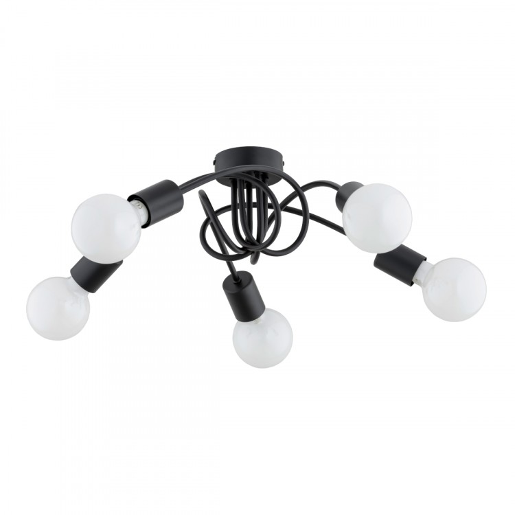 FARTA CZARNA 5xE27 Alfa Lampa Sufitowa 63237