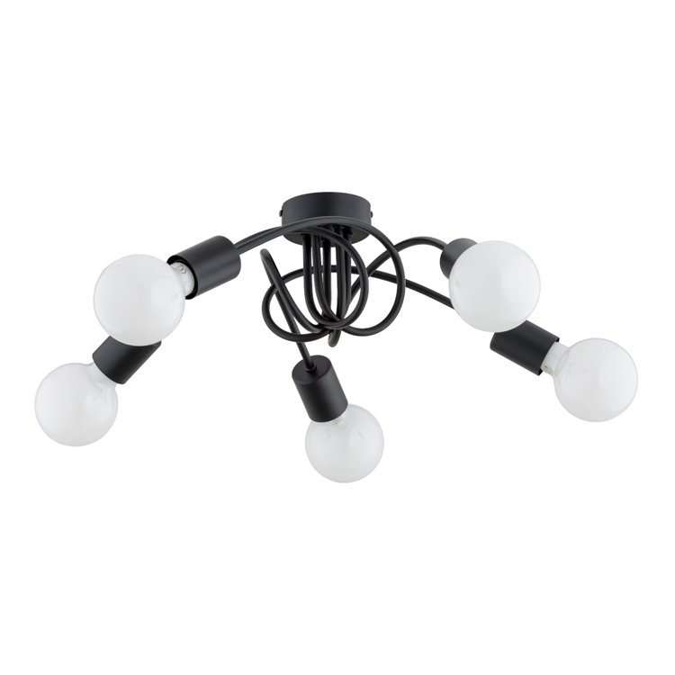 FARTA CZARNA 5xE27 Alfa Lampa Sufitowa