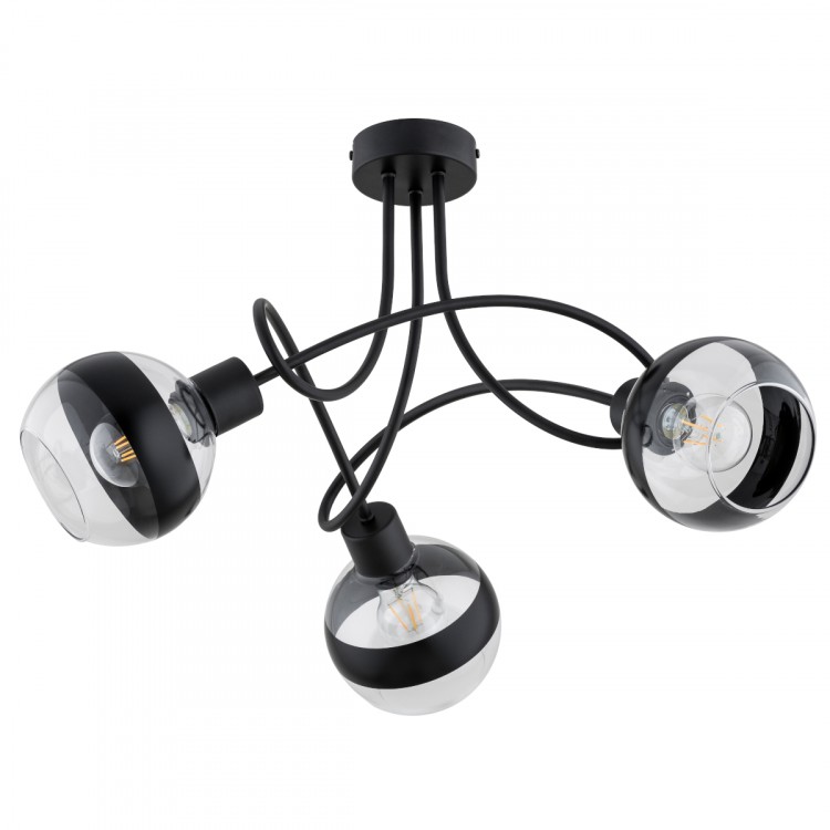 KARO 1 CZARNA 3xE27 Alfa Lampa Sufitowa 62467