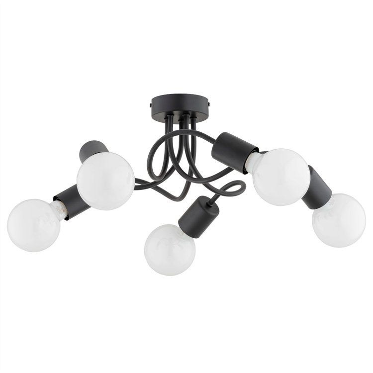 NILL CZARNA 5xE27 Alfa Lampa Sufitowa