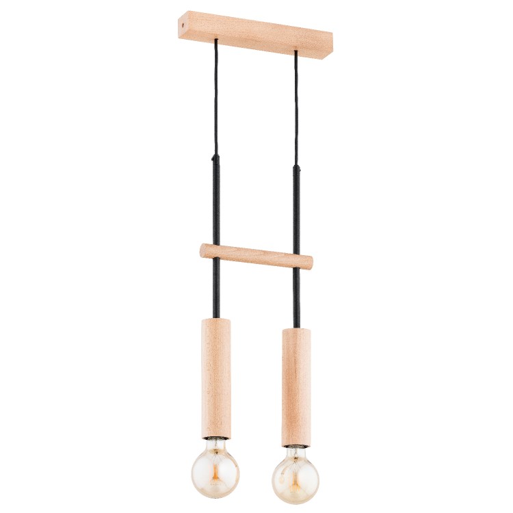 DILAN DREWNIANA 2xE27 Alfa Lampa Wisząca 62490