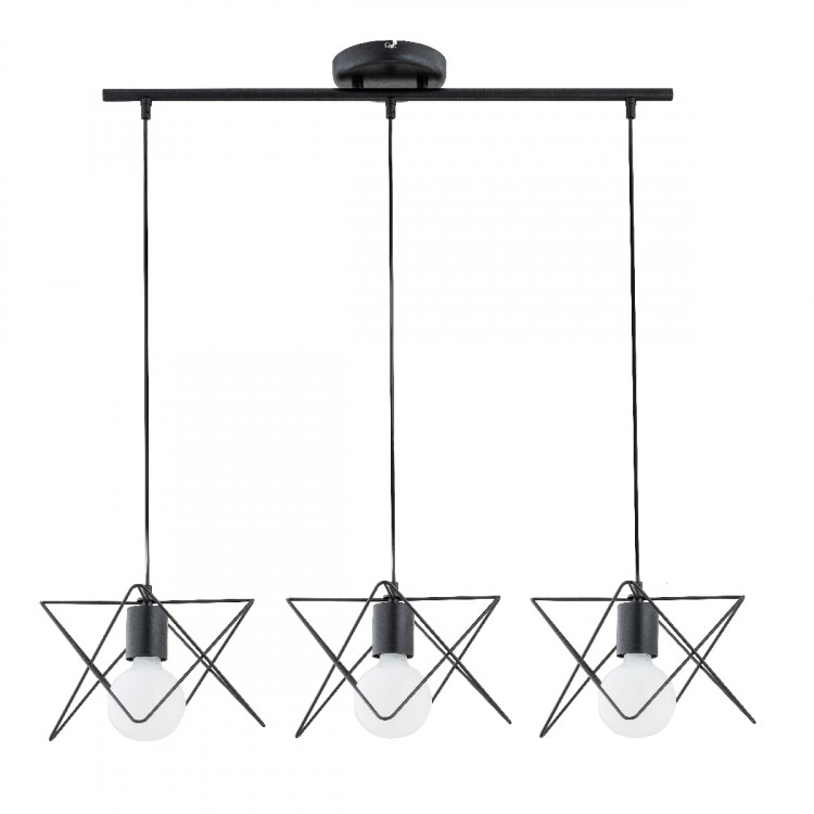 TIMLA CZARNA 3xE27 Alfa Lampa Wisząca 62149