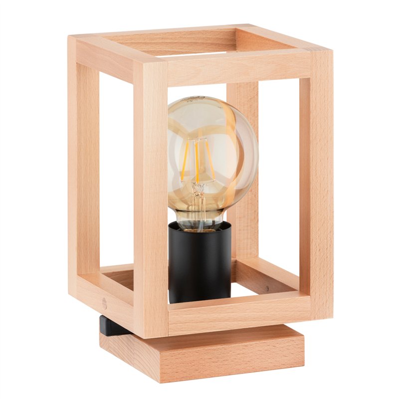 PAKO DREWNIANA 1xE27 Alfa Lampka Nocna PAKO DREWNIANA 1xE27 Alfa Lampka Nocna