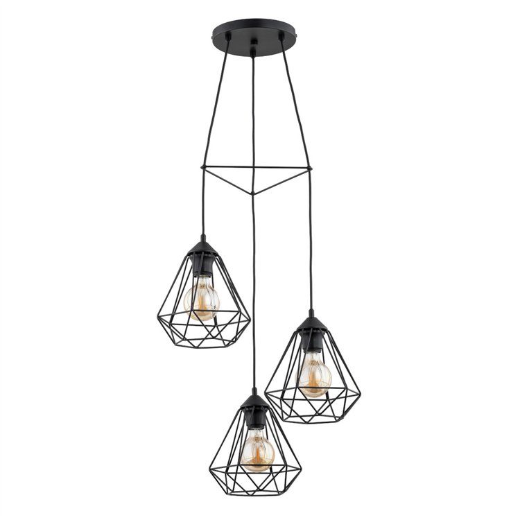 KOSMOS CIRCLE CZARNA 3xE27 Alfa Lampa Wisząca