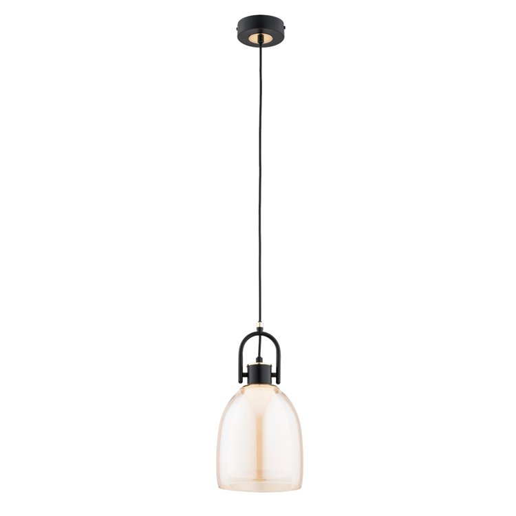 SODA CZARNA & ZŁOTA 1xE27 Alfa Lampa Wisząca