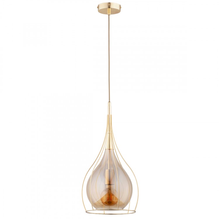 LOTUS DUO ZŁOTA 1xE27 Alfa Lampa Wisząca 61281