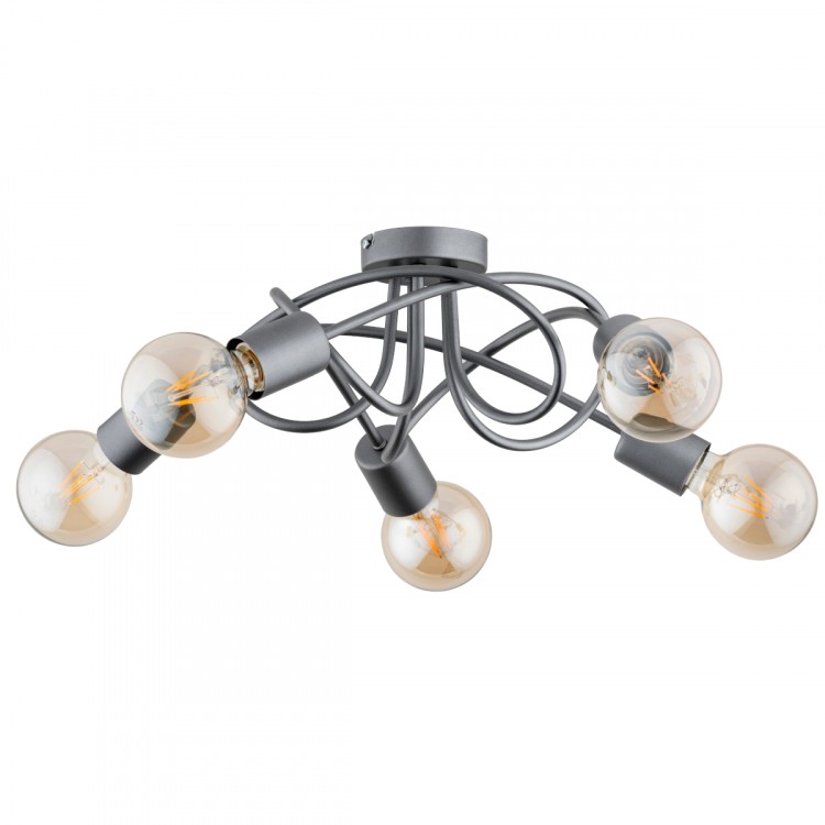 BOSTON SREBRNA 5xE27 Alfa Lampa Sufitowa 63193