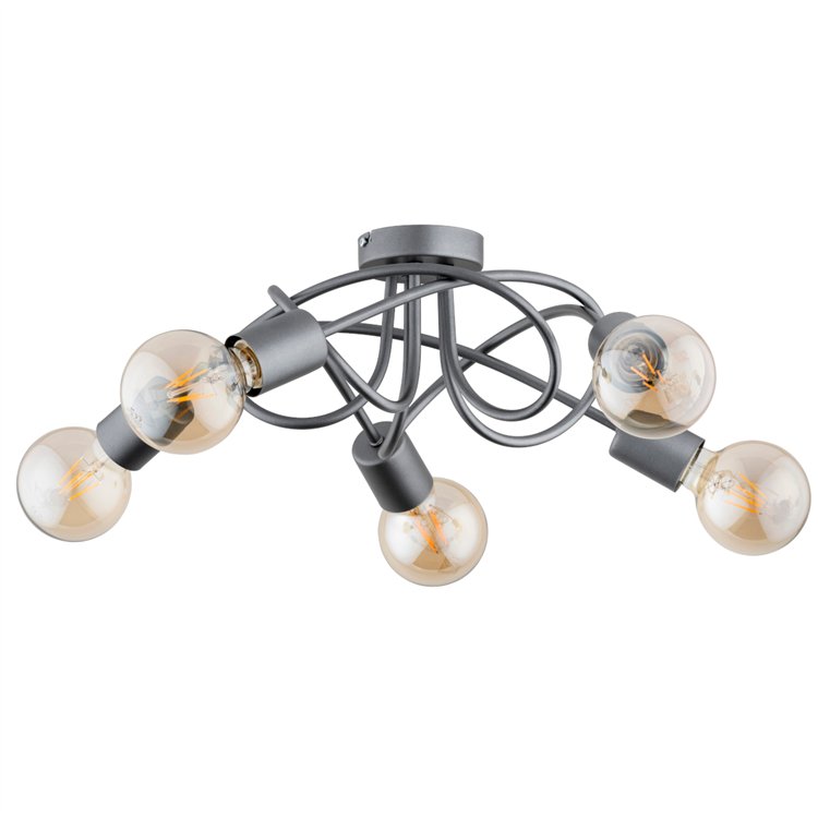 BOSTON SREBRNA 5xE27 Alfa Lampa Sufitowa