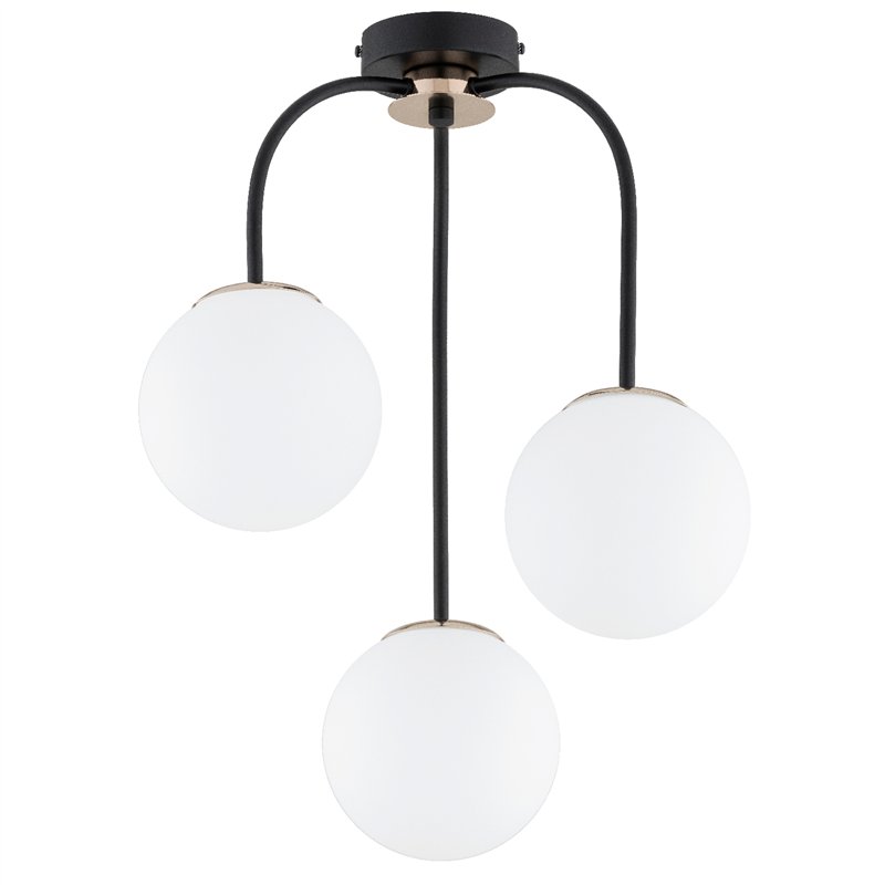 GAMMA CZARNA & ZŁOTA 3xE27 Alfa Lampa Sufitowa GAMMA CZARNA & ZŁOTA 3xE27 Alfa Lampa Sufitowa