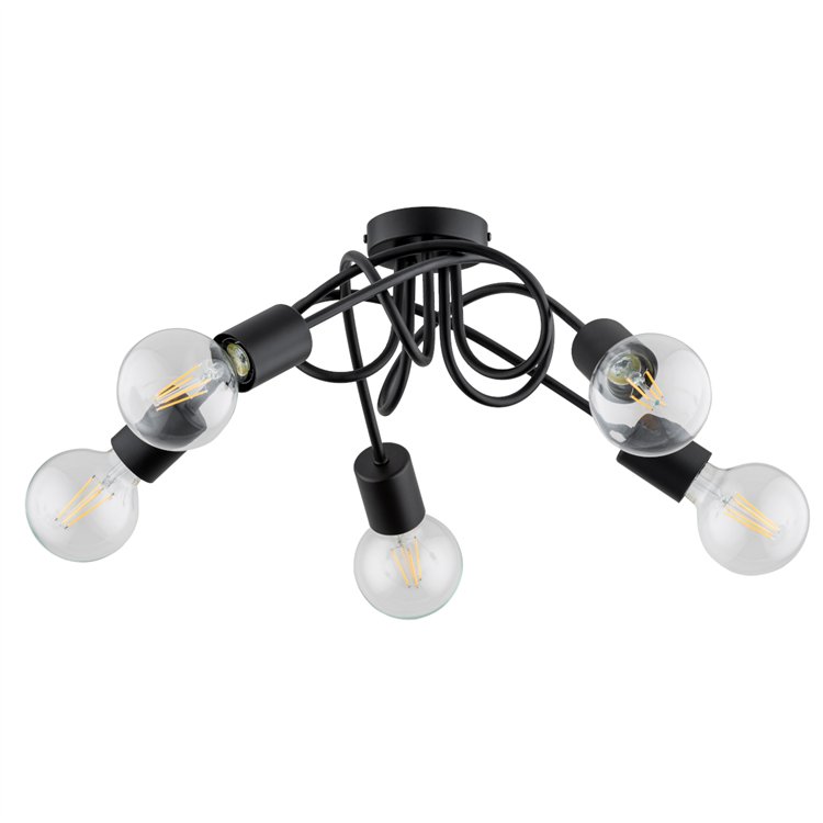 INTER CZARNA 5xE27 Alfa Lampa Sufitowa