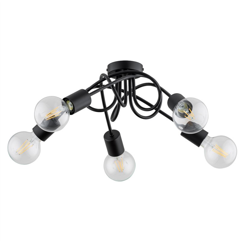 INTER CZARNA 5xE27 Alfa Lampa Sufitowa INTER CZARNA 5xE27 Alfa Lampa Sufitowa
