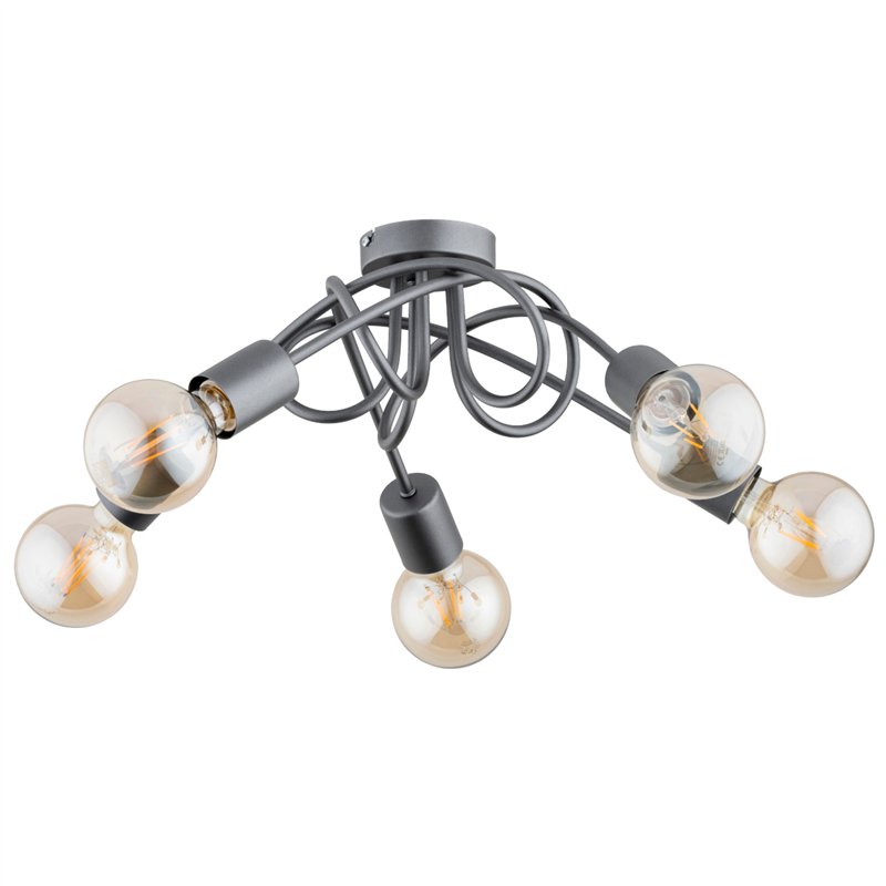 INTER SREBRNA 5xE27 Alfa Lampa Sufitowa INTER SREBRNA 5xE27 Alfa Lampa Sufitowa